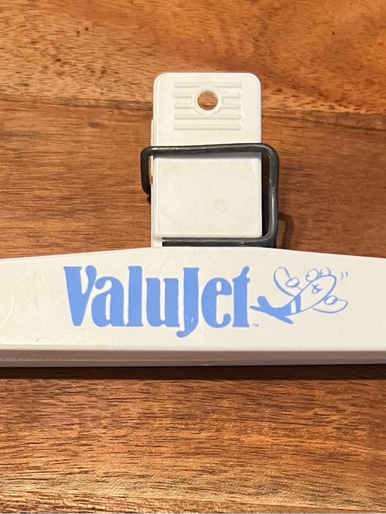 Valujet Other - Vintage ValuJet Airline White Clip Clip with Blue Logo